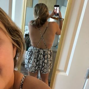 Tobi snakeskin romper